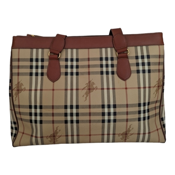 Burberry Regent Tote Haymarket Coated Canvas Medium - Picture 3 of 13